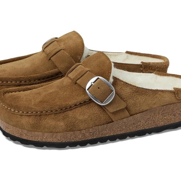 Birkenstock $170 Buckley Shearling Suede Tea Eu Sz 42N US 11 NIB! - Picture 3 of 6